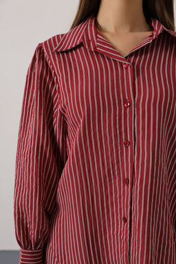 Siyah Dokulu Cizgili Dokuma Gomlek TWOAW26GO00074 - Trendyolmilla фото 9