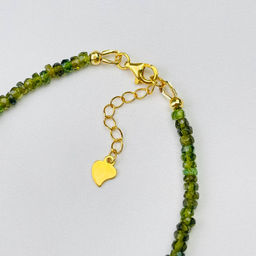 Браслет из зеленого Турмалина (градиент) 17,5 см +