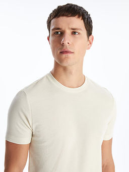 Bisiklet Yaka K?sa Kollu Erkek Dokulu Ti??rt