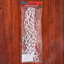 Цена за 2 шт. Бусы на ёлку Льдинки, длина 2.7 м, d=9 мм, перламутровые - Зимнее волшебство фото 4