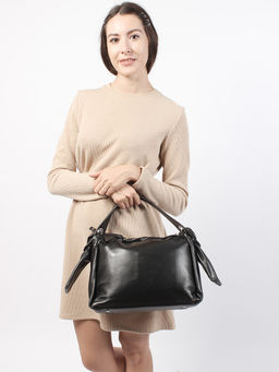 LACCOMA сумка C0993H-черный натуральная кожа полиэстер фото 2