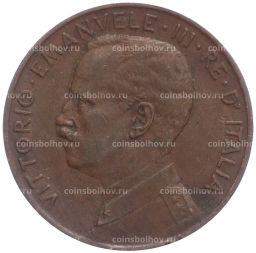 Монета 2 чентезимо 1915 года Италия