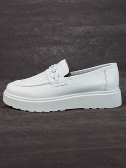 03-PDXL160-5 LT. BLUE Полуботинки женские (натуральная кожа)