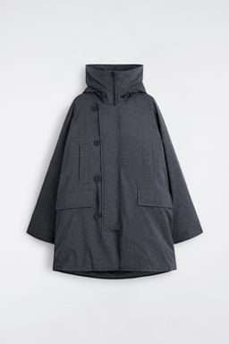 PARKA T?CNICA DE PLUM?N CON CAPUCHA