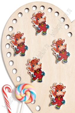 Кабошон-вырубка "Бычок" 2,3*3,8 см (10 шт) SF-5819