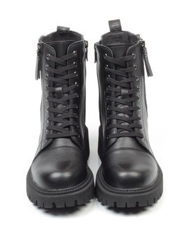 01-5275-1 BLACK Ботинки демисезонные женские (натуральная и искусственная кожа, байка) - Фабричный китай фото 12