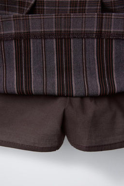 CHECKED BERMUDA SKORT WITH BUCKLES - Zara фото 4
