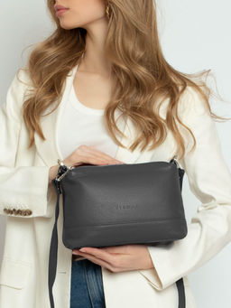 Женская кожаная сумка Richet 2767LN 303 Серый