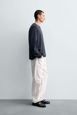 COTTON - CASHMERE STRIPED SWEATER - Zara фото 4