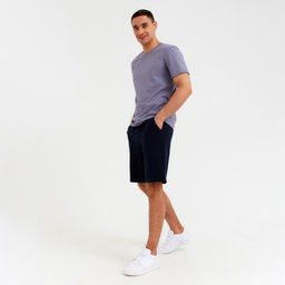 Футболка мужская MINAKU: Basic line MAN, размер 52, серо-голубая