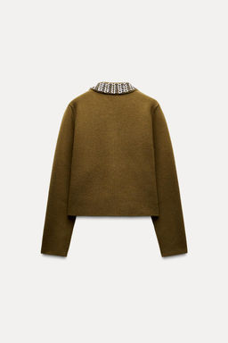 100% WOOL JACKET WITH JEWELLED LAPELS - Zara фото 10