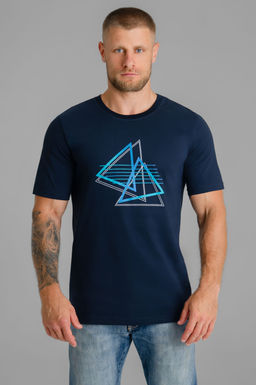 Арт. 614-163 Футболка мужская 48-56 (5 шт) Цвет:темно-синий - Идеал фото 2