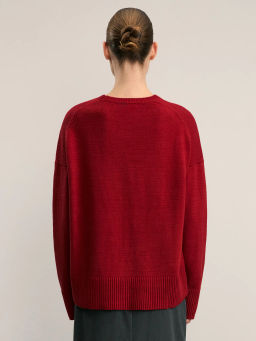 Джемпер из хлопка с декоративной надписью / Zarina  фото 5