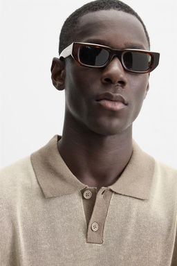 CONTRAST KNIT POLO SHIRT - Zara фото 5