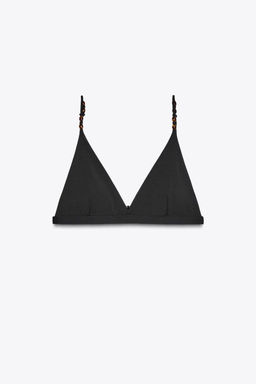 KNOT AND BEAD BIKINI TOP - Zara фото 4