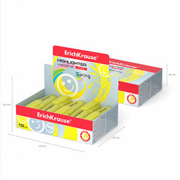 Цена за 10 шт. Текстмаркер ErichKrause® Visioline Mini Spring, цвет чернил голубой (в коробке-дисплее по 10 шт.)