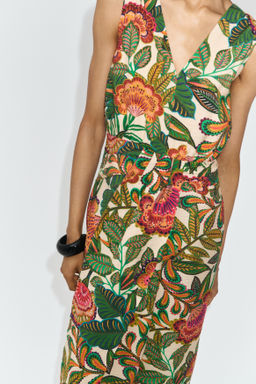 Vestido midi con escote en V - H&m фото 6