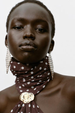 HALTER TOP WITH HARDWARE AND POLKA DOTS - Zara фото 3