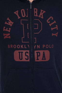 Кардиган U.S. Polo Assn мужской темно-синий хлопок  фото 12