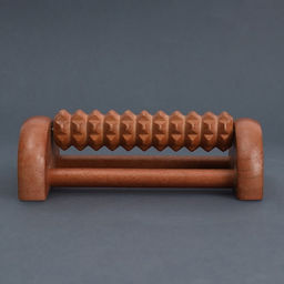 Массажёр для ног «Барабан», деревянный, 1 ролик с шипами, 14.5×8.2×5 см