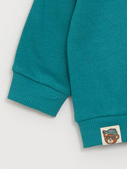 Bisiklet Yaka Bask?l? Erkek Bebek Sweatshirt - Waikiki фото 2