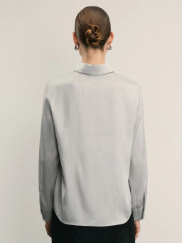 Атласная блузка с принтом / Zarina  фото 5