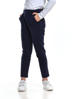 Школьные брюки для девочки UD 7649 т.синий