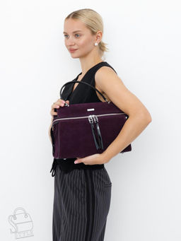 Сумка женская кожаная 9675MSS purple Velina Fabbiano-Safenta в Новосибирске