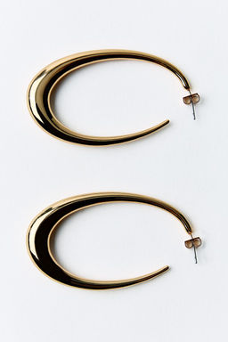 OVAL HOOP EARRINGS - Zara фото 7