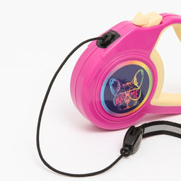 Рулетка Пижон с прорезиненной ручкой, 3 м, до 15 кг, трос, розово-жёлтая  фото 2