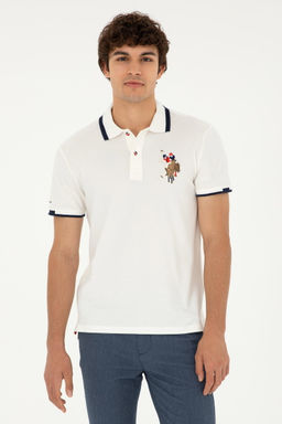 U. S. Polo Assn / Мужская базовая футболка цвета экрю - U.s. polo assn фото 3