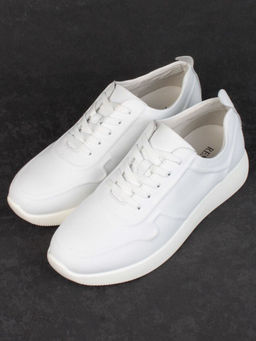 05-PDL195-1 WHITE Кроссовки женские (натуральная кожа)