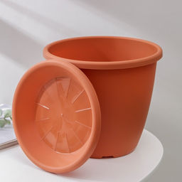 Горшок для цветов с поддоном «Альтернатива. Афина», 5.5 л, пластиковый, коричневый