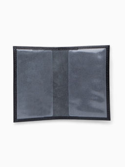 Обложка на военный билет, Кайман, с золотистым тиснением, чёрная