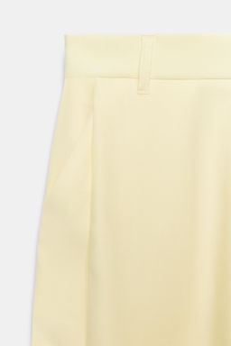 PANTAL?N FLUIDO PLIEGUES / Amarillo claro - Zara фото 9