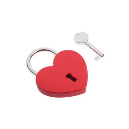 Замок сувенирный ТУНДРА Сердце, красный