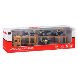 Автовоз со строительными машинами, в коробке