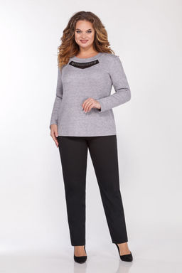 Джемпер Элль стиль 2024/1а серый  фото 4