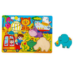 Рамка - вкладыш «Джунгли зовут», 19 деталей