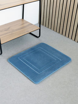 Коврик для туалета 50x60 синий полиэстер 100%