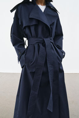 TRENCH OVERSIZE CINTUR?N ZW COLLECTION / Azul - Zara фото 4