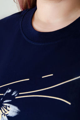 Арт. 4160 Домашняя туника женская 52-60 (5 шт) Цвет:темно-синий - Калинка фото 6