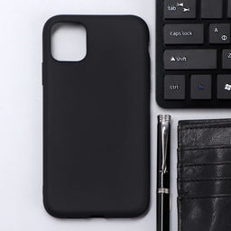 Чехол Innovation, для iPhone 11, силиконовый, матовый, черный