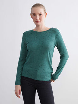 Bisiklet Yaka Puantiyeli Kad?n Body