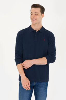 U. S. Polo Assn / Мужской темно-синий базовый свитшот - U.s. polo assn фото 17