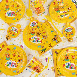 Цена за 2 шт. Стаканы одноразовые «Три Кота. Веселый День Рождения», набор 6 шт.