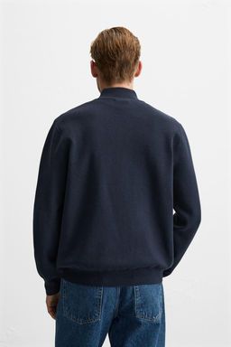 MOCK NECK CARDIGAN WITH ZIP - Zara фото 3