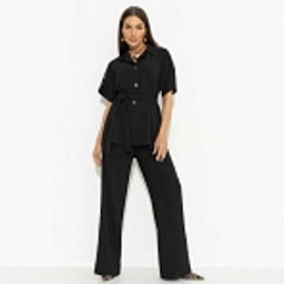 Брючный костюм с кружевными вставками, Престижная номинация (черный, 2 в 1, с поясом) - Charutti фото 13