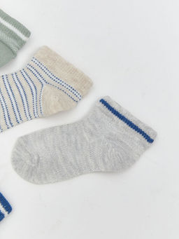 ?izgili Erkek Bebek Patik ?orap 5li