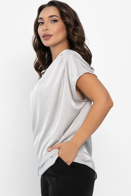 Блуза Маркиза (серая) Б14147-30М - Lt collection фото 3